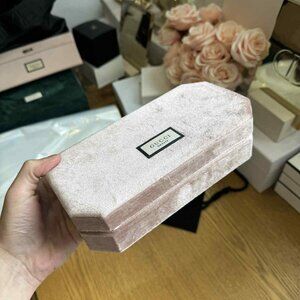 GUCCI PINK VELVET JEWELRY CASE